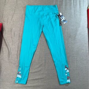 Kyodan XL Vibrant Teal Winter Accented Base Layer Moisture Wicking Leggings